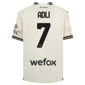 Jalkapallo Pelipaidat/Peliasut AC Milan Yacine Adli 7 Neljäspelipaita 2023-24 Valkoinen